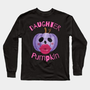 DAUGHTER PUMPKIN - Funny Halloween Pumpkin Head | Halloween Costume Long Sleeve T-Shirt